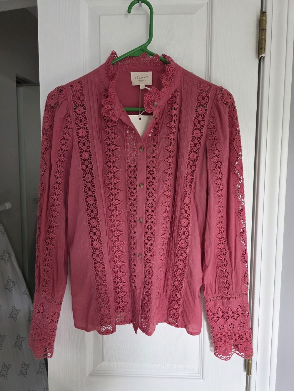 Sezane Rym Shirt Rosewood - Picture 2 of 8
